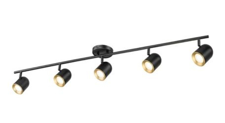 FEMILA 44" Adjustable LED Track Light, 3000K Black Ceiling Track Lighting Fixture
