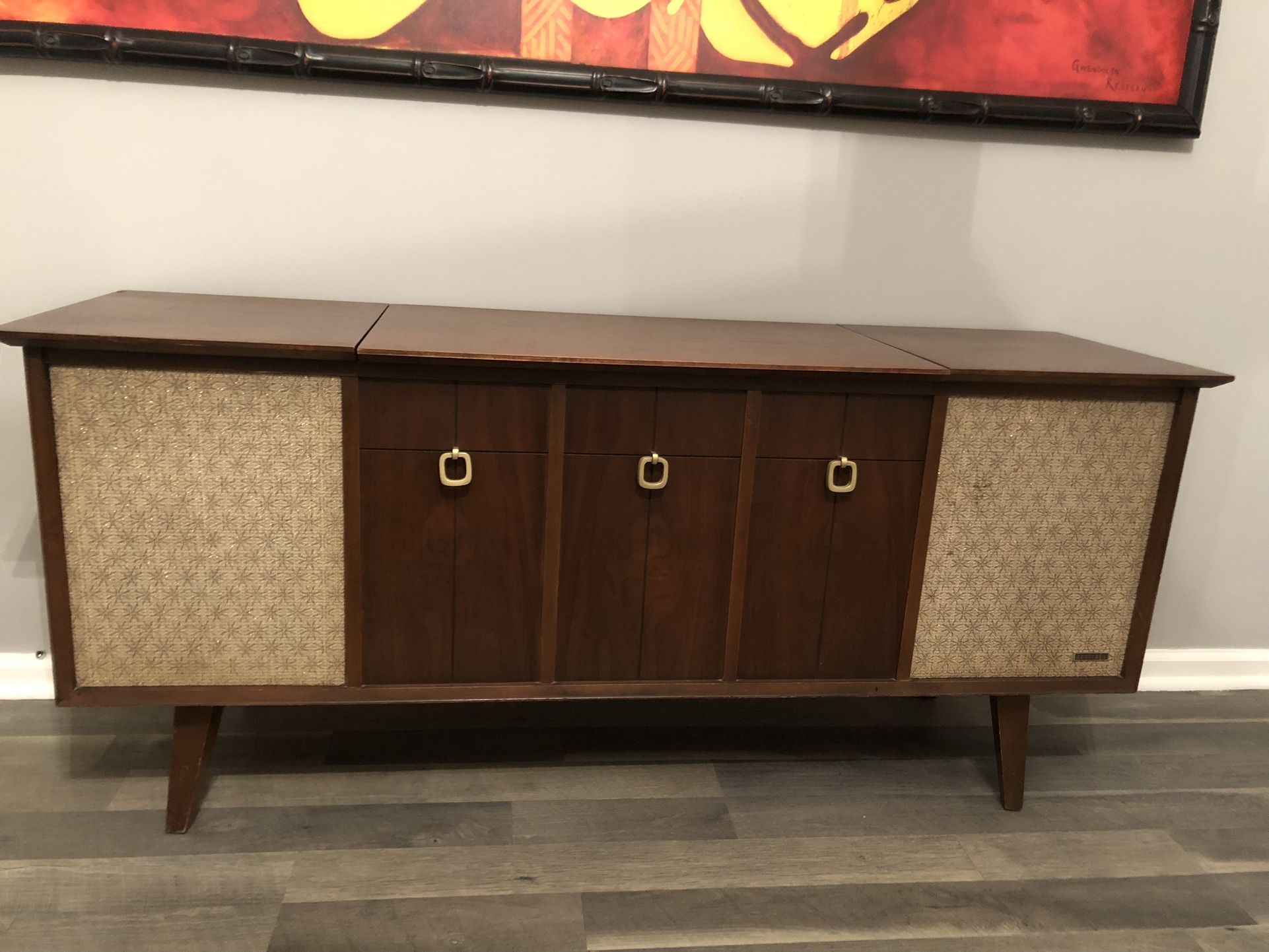 1960 Zenith Record Player and Stereo Console