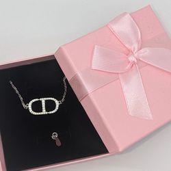  Silver Dior Necklace $60BO