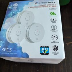 Siterwell Combo Smoke And Carbon Monoxide Alarm Three Pack