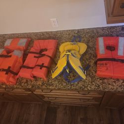 Life Jackets - Sold Together (4 Total- Child Size)