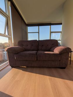 Gray loveseat couch