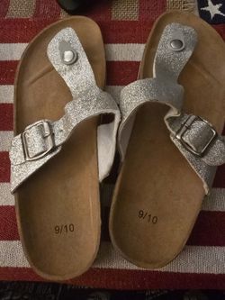 Silver Glittery Sandals