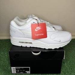 Supreme Air Max 1 White Size 12 Brand New 