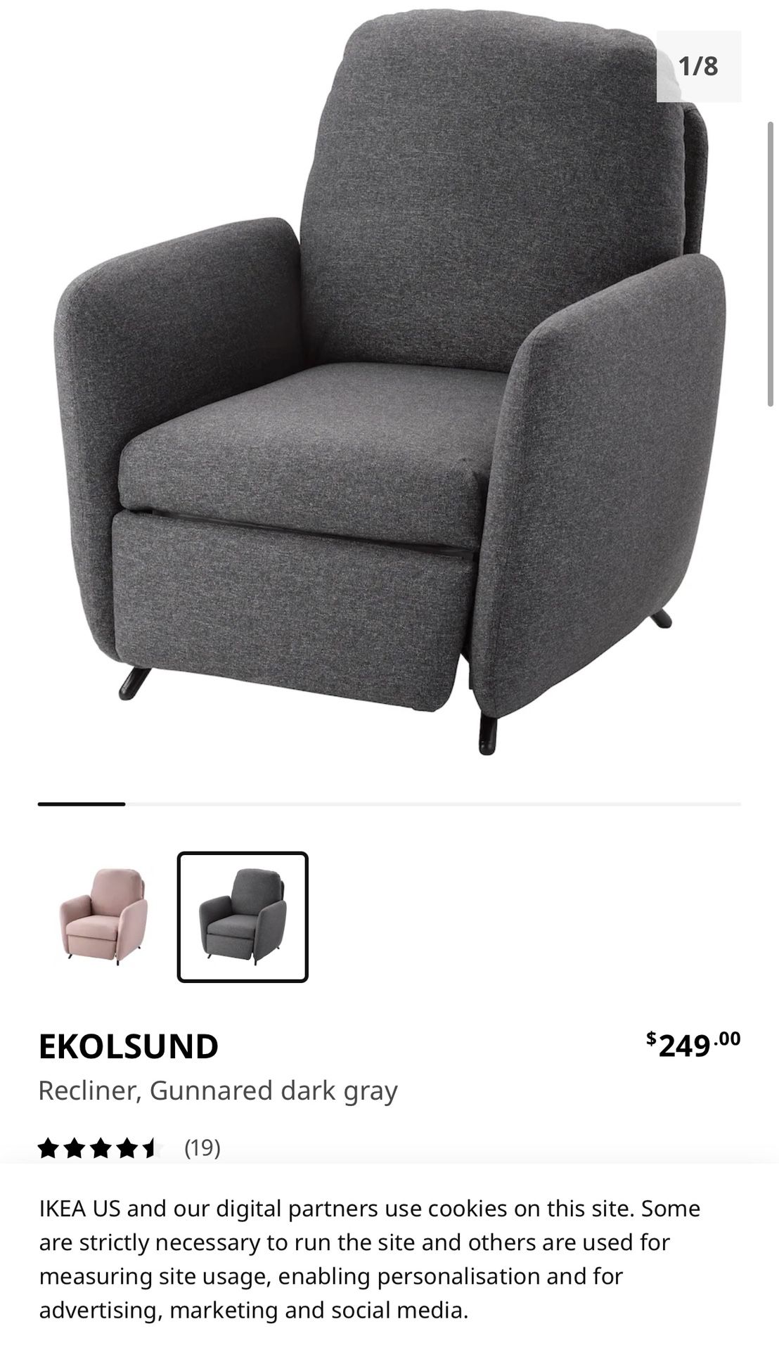 Ekolsund Ikea Recliner Chair Asiento Reclinable for Sale in Miami, FL OfferUp