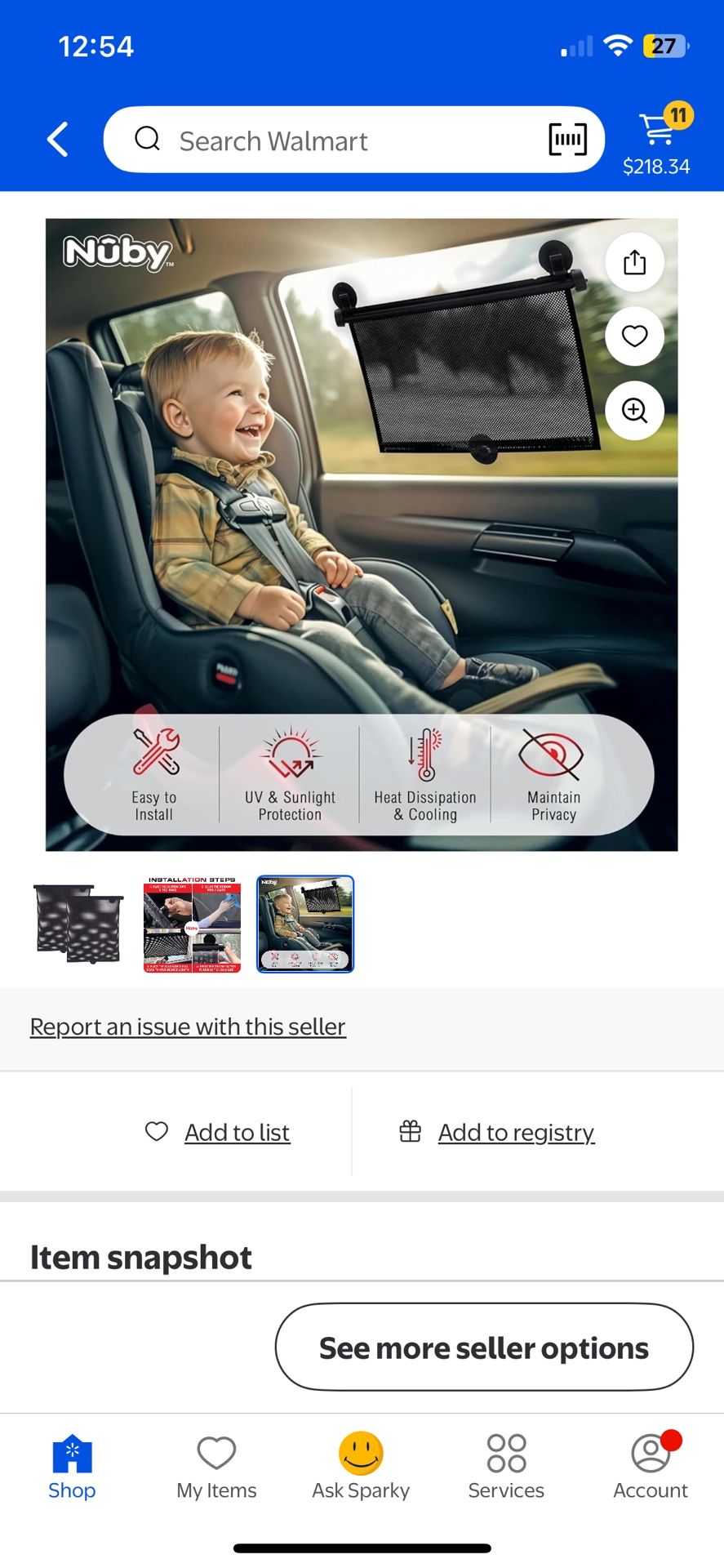 Nuby 14 Inch Car Shield