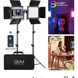 GVM RGB Led Video Light, 2PCS Video Lighting Kit