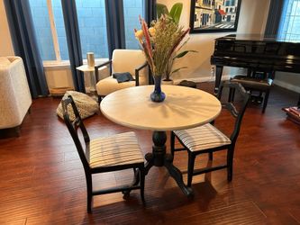 Antique Round Table and Chairs