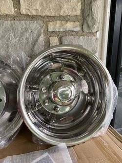 17" 8 Lug Wheel Simulators,Stainless for Ford F350 —-$150