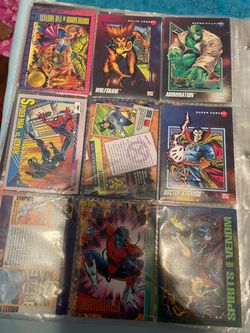 Vintage card spider man and X-men