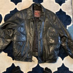 Authentic Vintage 1969 Winlit Black Leather Jacket