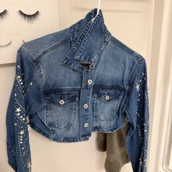 Medium Fashion Nova Star Denim Jacket