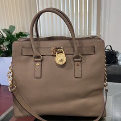 Michael Kor Tan And Gold Purse