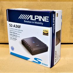 Alpine S2-A36F Car Amplifier 4 Channel Speaker System 720 Watts S-Series 🚨 Payment Options Available 🚨 No Credit Needed 🚨 