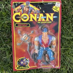 Vintage 1992 Conan the Adventurer GREYWOLF Sealed Hasbro Figure