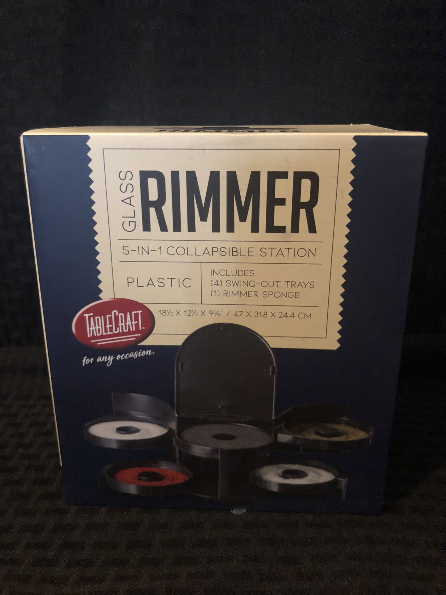 TableCraft 5-in-1 Collapsible Glass Rimmer
