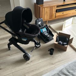 Evenflo Shyft DualRide Infant Car Seat and Stroller Combo (Boone Gray)