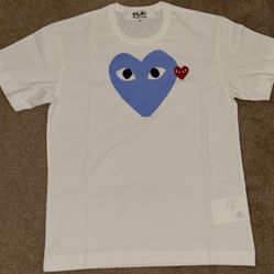 Blue Heart Comme Des Garçons PLAY T Shirt