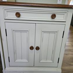  Solid Oak Printer Table And Matching Hutch