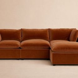 Albany Park Kova Pillow Cushion Sofa (122”) + Ottoman