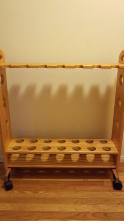 CUSTOM FISHING ROD HOLDER WITH WHEELS - OfferUp