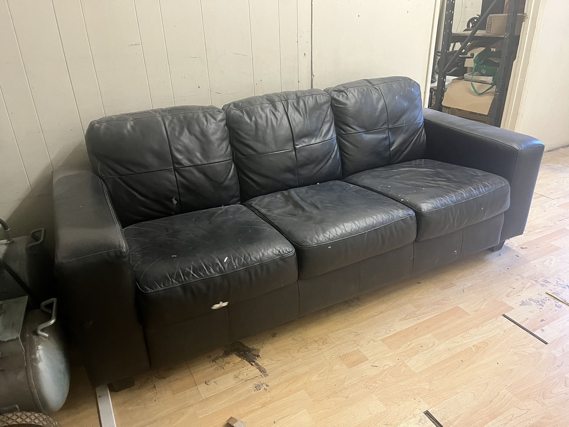 Black Leather Couch