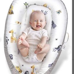 Baby Nest Lounger With Stars With Extra Cover Jungle Animals 