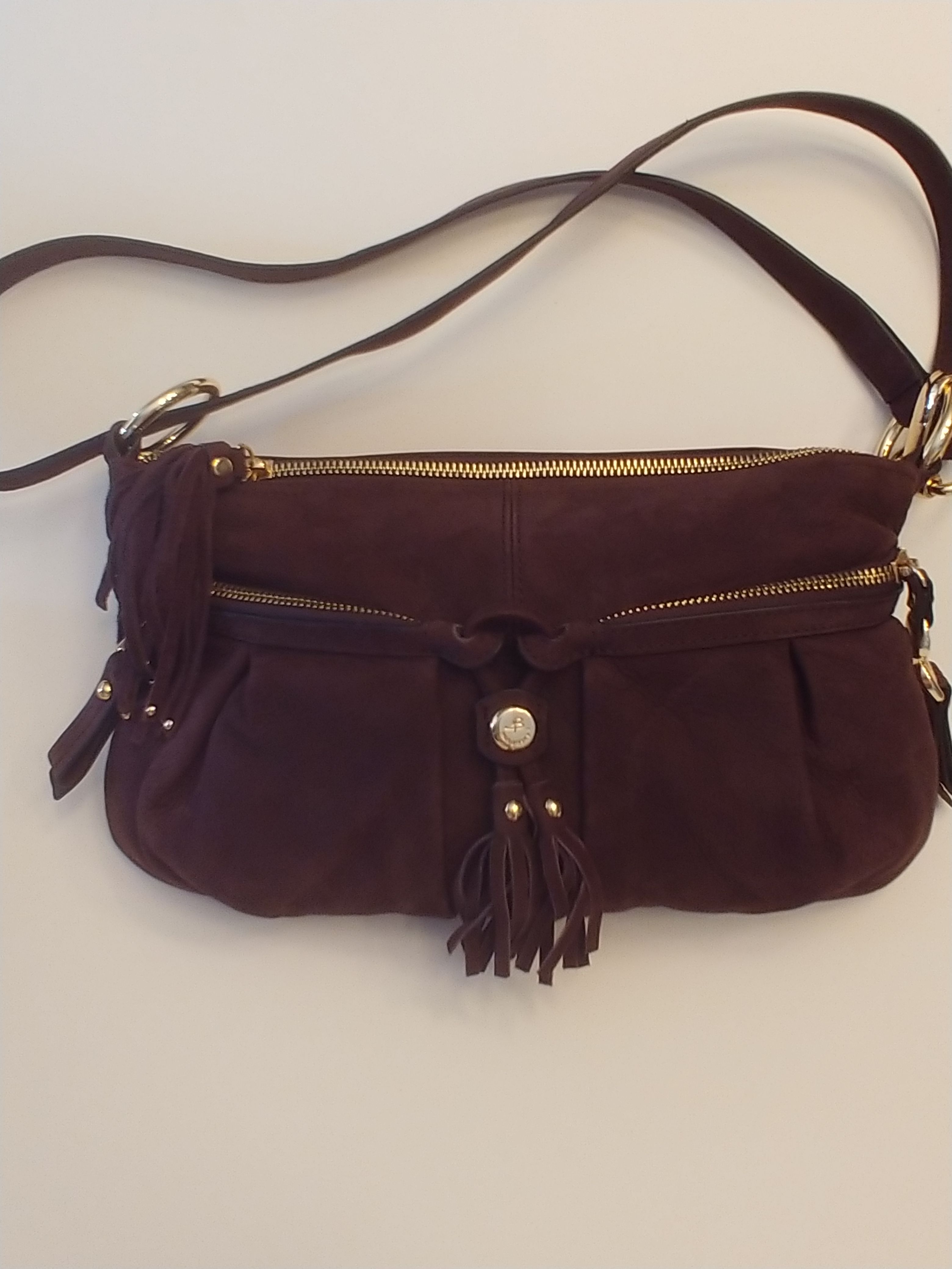 B MAKOWSKY Hardware Handbag Fringe Purse