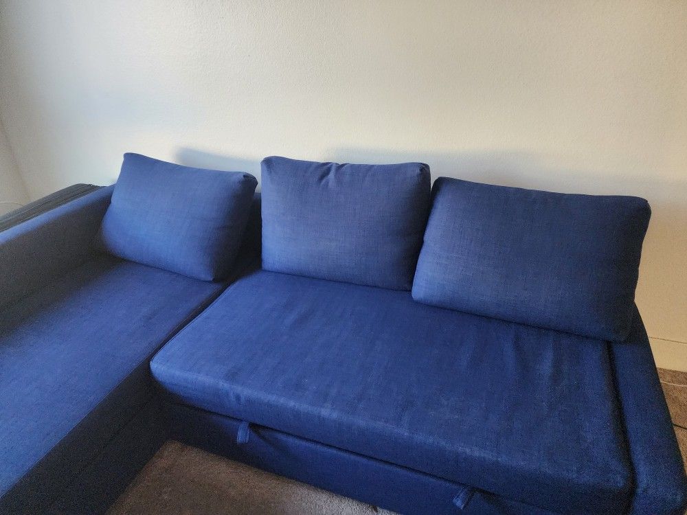 FRIHETEN
Sleeper sectional,3 seat w/storage, Skiftebo Blue