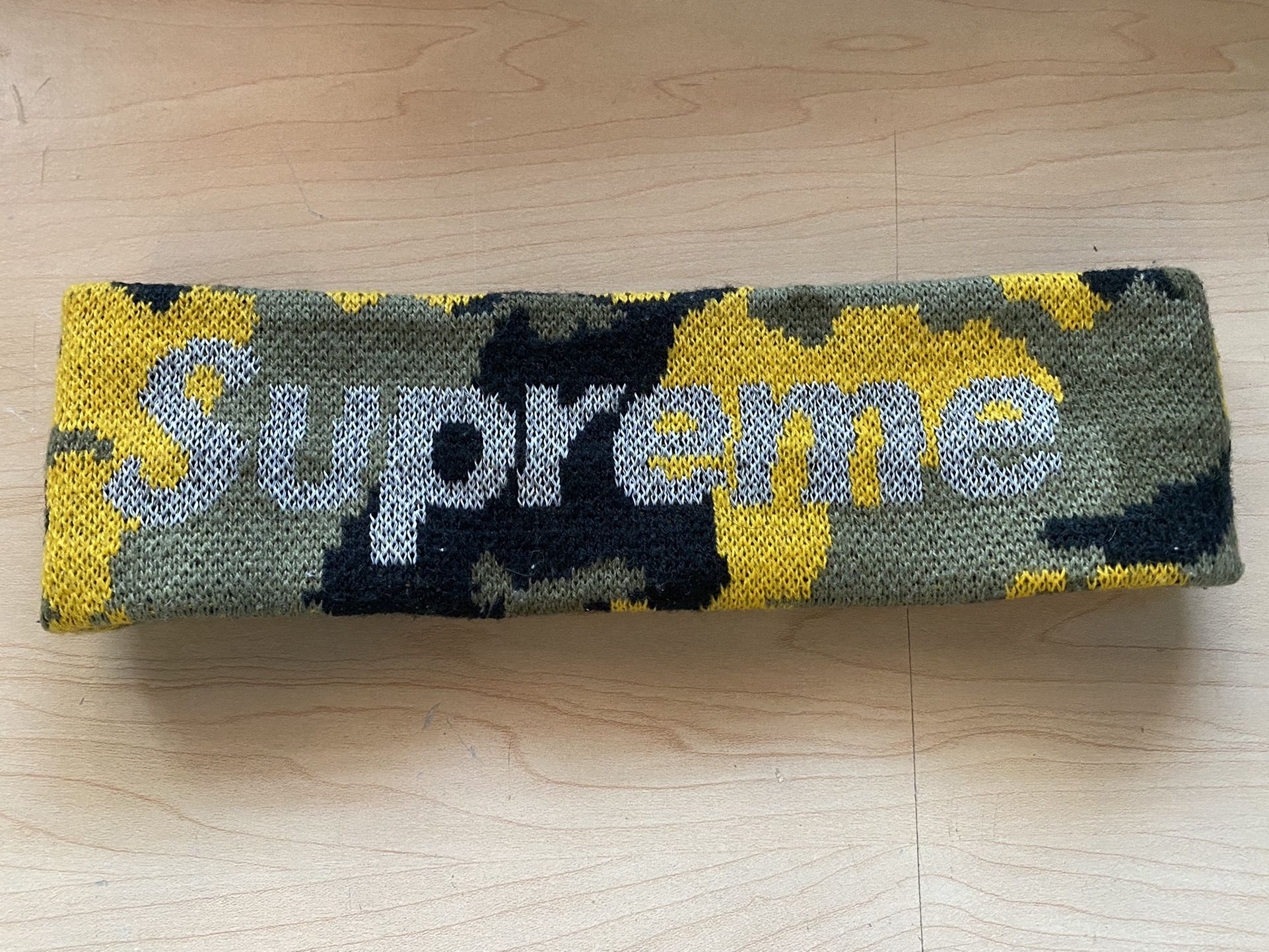 Supreme headband yellow camo cheap