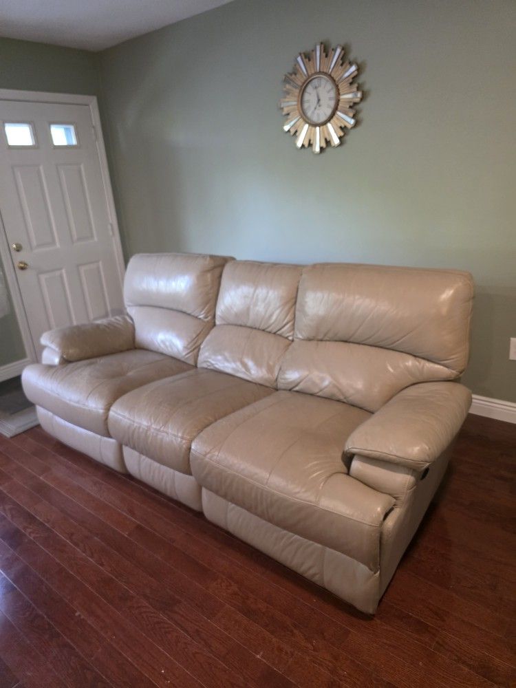 Leatherette couch