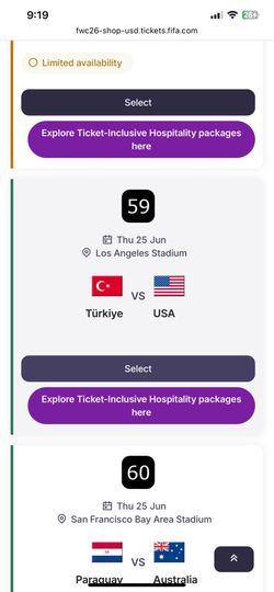 Turkey vs USA World Cup Ticket