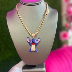 pendant and necklace 14k gold bonded