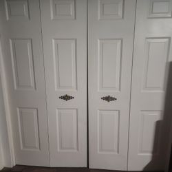 Free 36x80 White Bifold Closet Doors. 