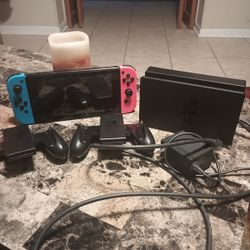 Nintendo Switch V1 Bundle with extra paddles - Test Working 