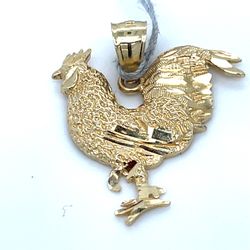 14KT Yellow Gold Rooster Pendant 3.00g 172805/13