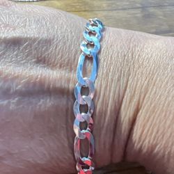 925 Italian Silver Men’s Fígaro Bracelet 
