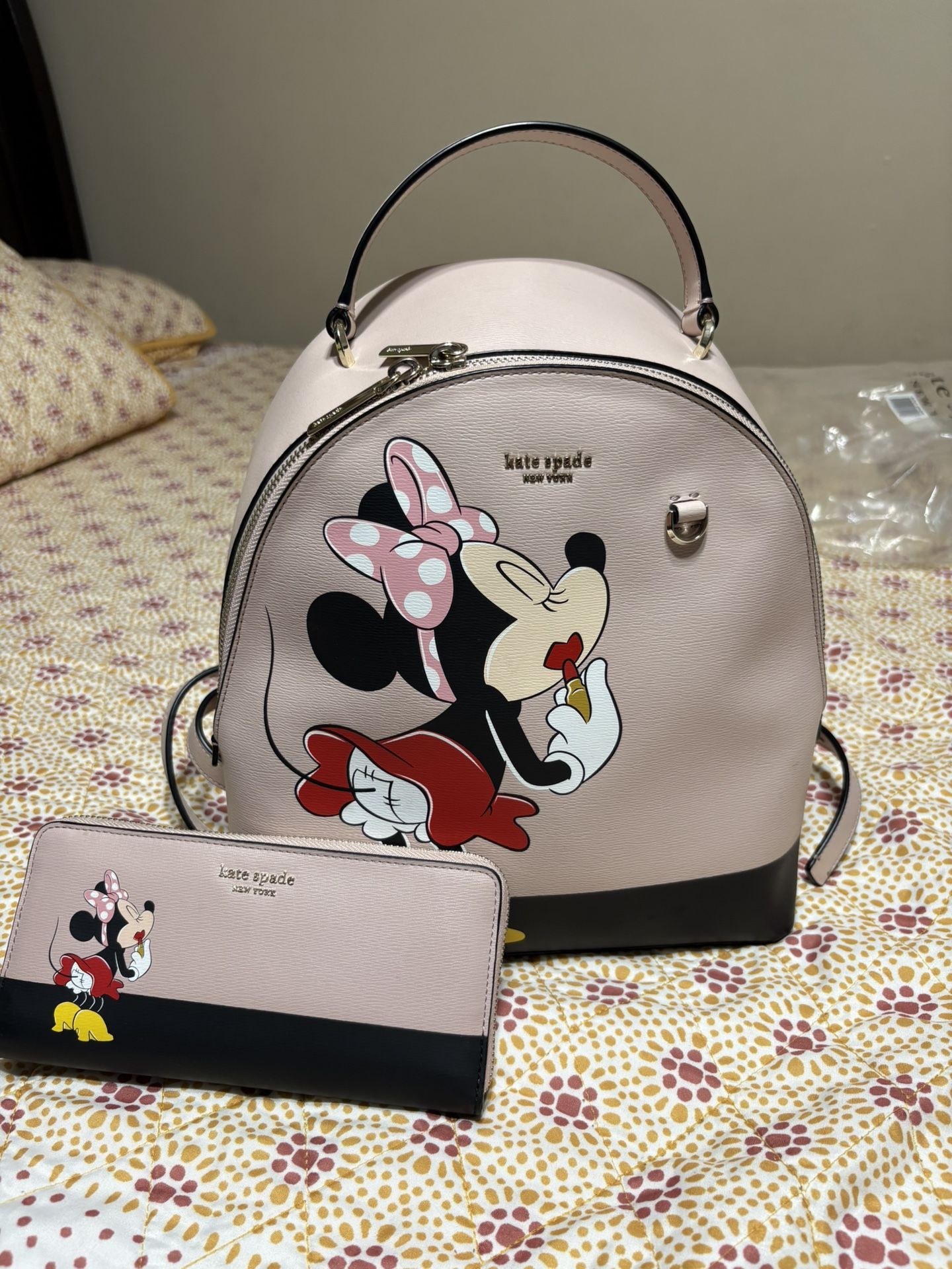 Kate Spade Minnie Mouse Medium Backpack with wallet 