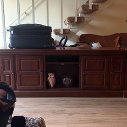 Bottom And Top Tv Wooden Stand 