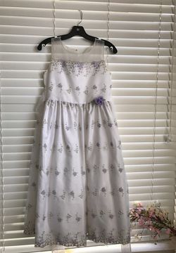 Cinderella Sz 16 dress white and lavender first communion