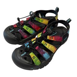 KEEN Women’s Size 8 Athletic Hiking Outdoor Sports Sandals Rainbow Tie-Dye Shoes 