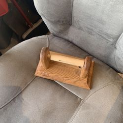Wooden Toilet Paper Holder 