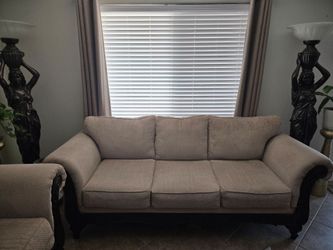 Emma Wheat Sofa and Loveseat.