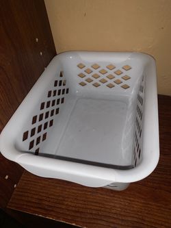 White small plastic basket