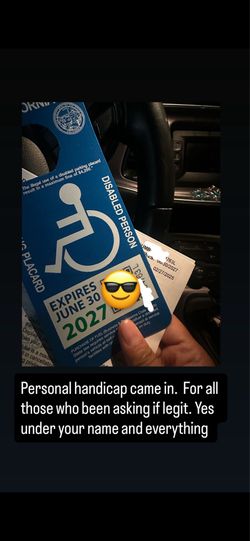 HANDICAP PLACARD
