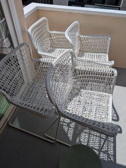 IKEA Hogsten plastic rattan patio chairs