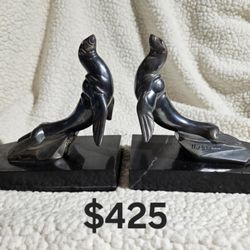 Antique Art Deco Bookends- 3 Sets