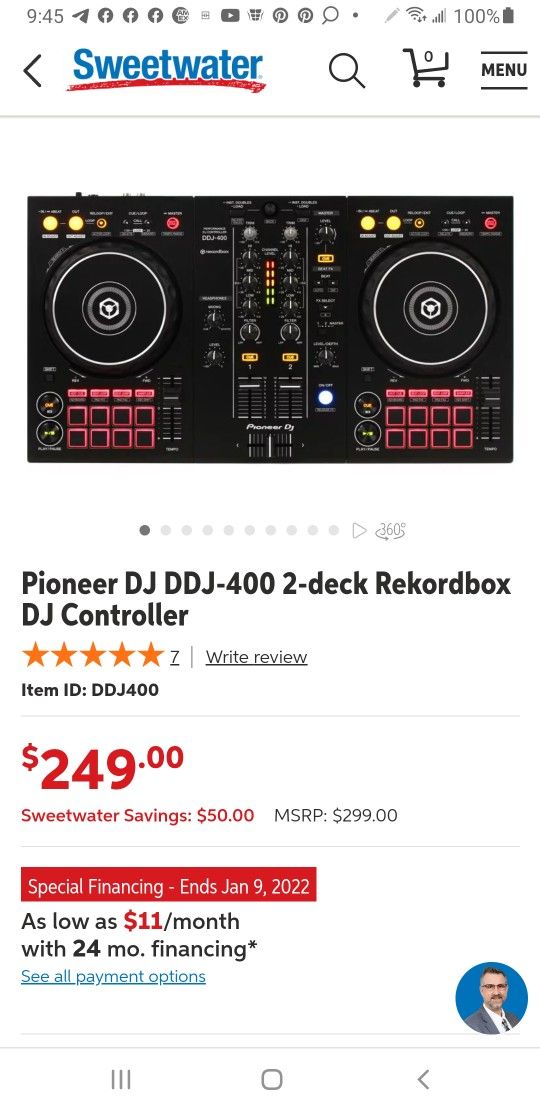 Pioneer Dj Controller Ddj-400 