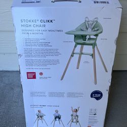 Unopened Stokke Clikk High Chair + Travel Bag