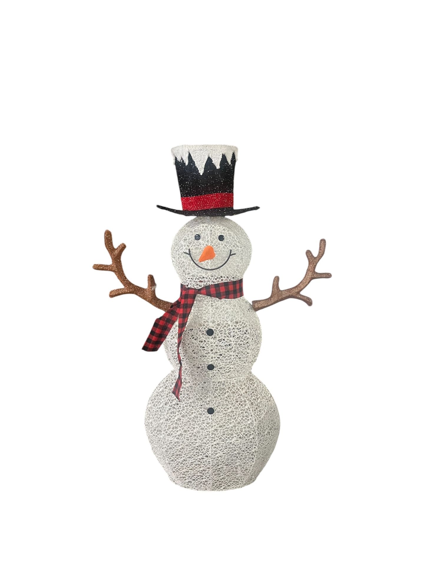 Alpine Corporation Mesh Snowman Christmas Home Holiday Décor Outdoor Light Up Garden Yard Decor